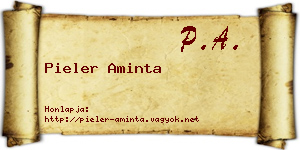 Pieler Aminta névjegykártya